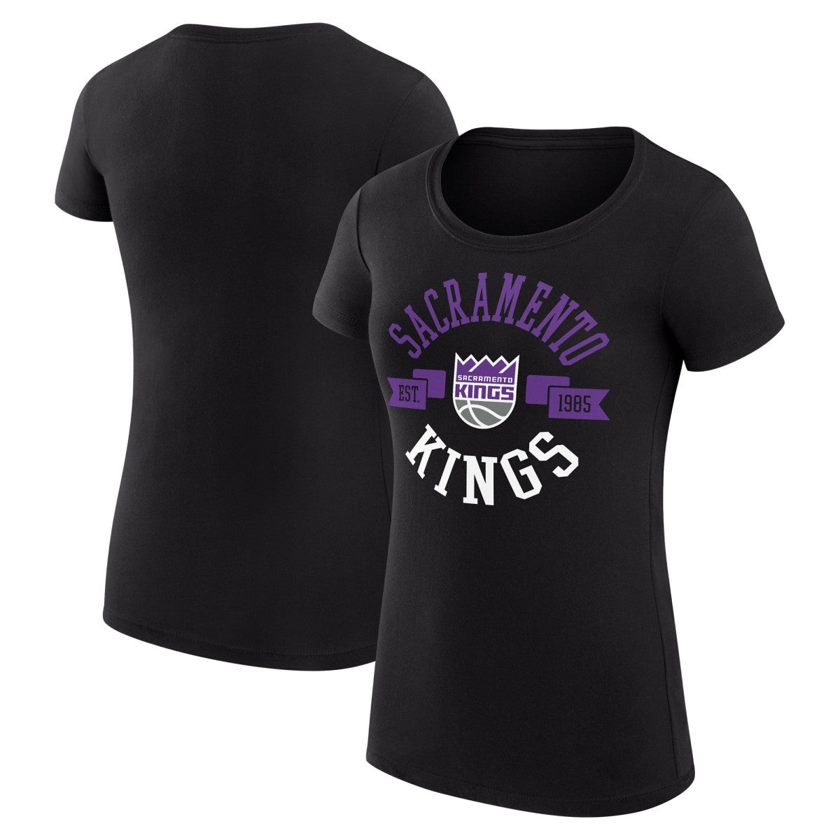 Sacramento Kings G-III 4Her by Carl Banks Women's Super-Slim Fit Lightweight Large City Logo T-Shirt - Black online