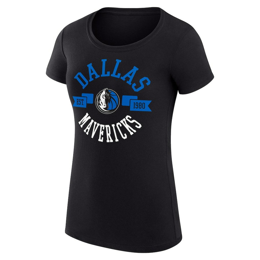 Dallas Mavericks G-III 4Her by Carl Banks Women's Super-Slim Fit Lightweight Large City Logo T-Shirt sale - Black discount