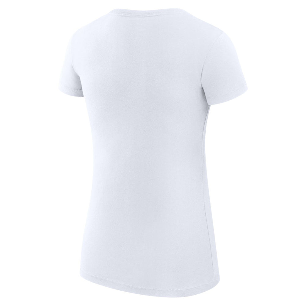 New York Knicks G-III 4Her by Carl Banks Women's Super-Slim Fit Lightweight Large City Logo T-Shirt - White shop