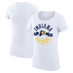 Indiana Pacers G-III 4Her by Carl Banks Women's Super-Slim Fit Lightweight Large City Logo T-Shirt - White cheap