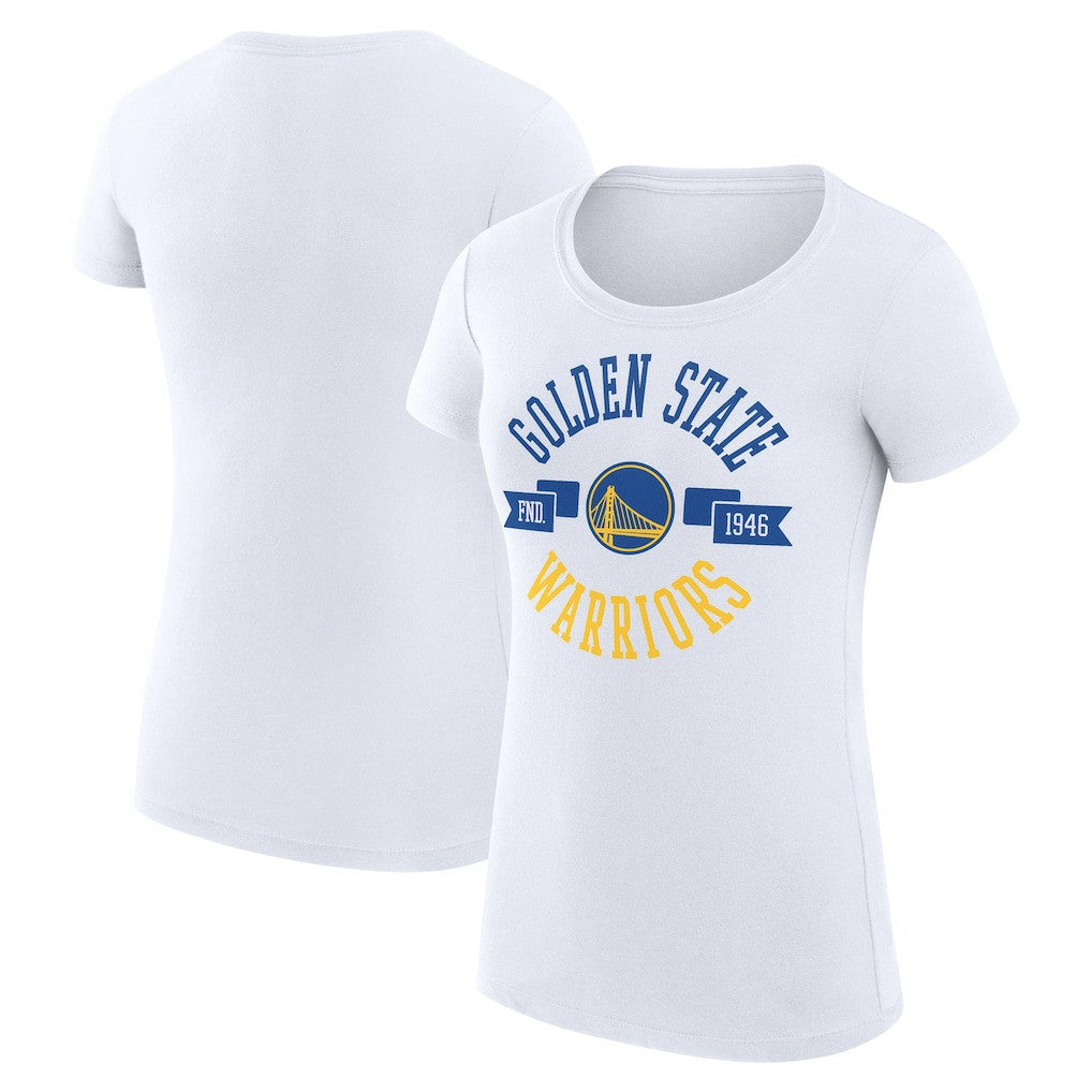 Golden State Warriors G-III 4Her by Carl Banks Women's Super-Slim Fit Lightweight Large City Logo T-Shirt sale - White discount