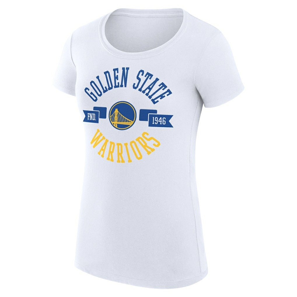 Golden State Warriors G-III 4Her by Carl Banks Women's Super-Slim Fit Lightweight Large City Logo T-Shirt sale - White discount