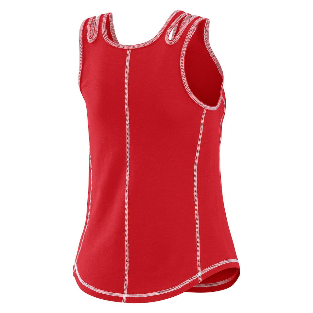 Atlanta Braves WEAR by Erin Andrews Women's Contrast Stitch Tank Top Red