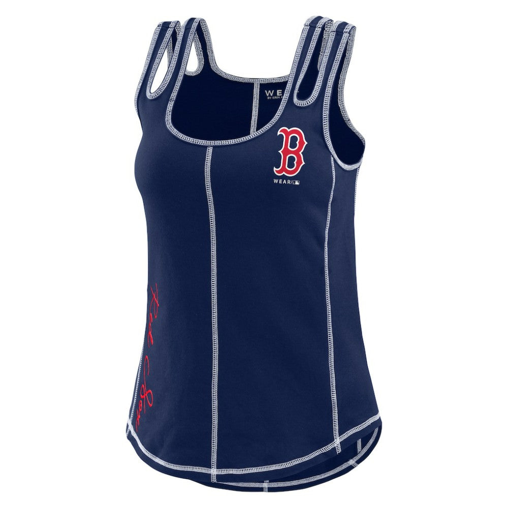 Boston Red Sox WEAR by Erin Andrews Women's Contrast Stitch Tank Top Navy