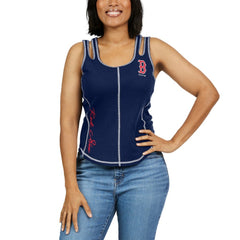 Boston Red Sox WEAR by Erin Andrews Women's Contrast Stitch Tank Top Navy