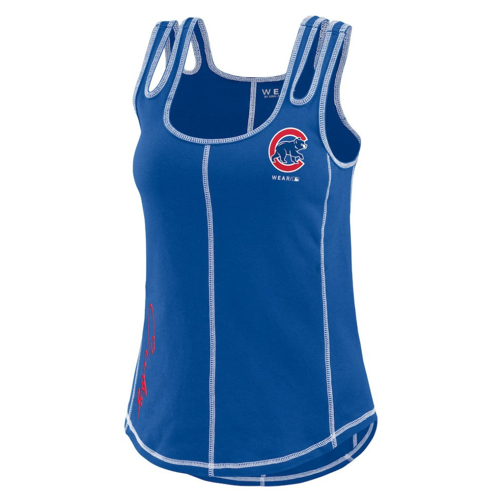 Chicago Cubs WEAR by Erin Andrews Women's Contrast Stitch Tank Top Royal