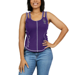 Colorado Rockies WEAR by Erin Andrews Women's Contrast Stitch Tank Top Purple