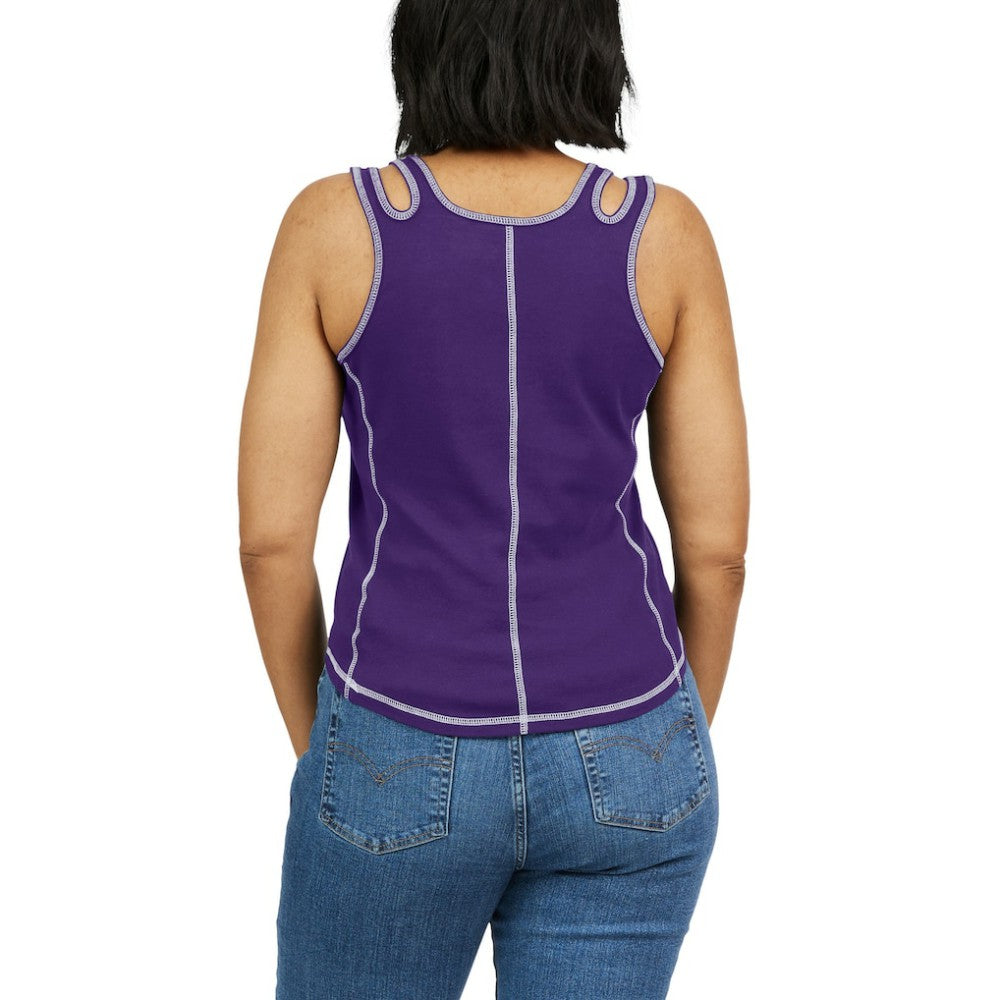 Colorado Rockies WEAR by Erin Andrews Women's Contrast Stitch Tank Top Purple