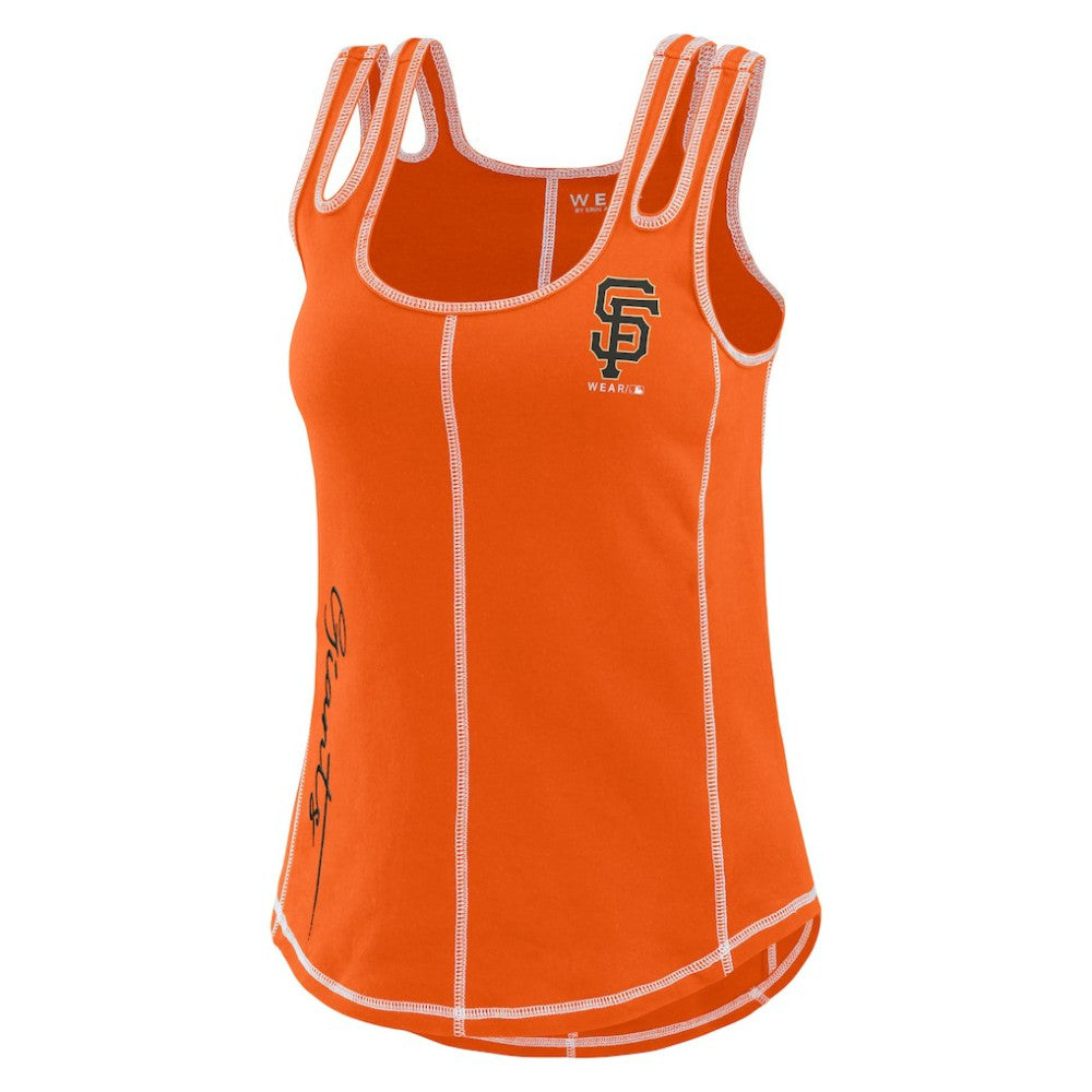 San Francisco Giants WEAR by Erin Andrews Women's Contrast Stitch Tank Top Orange