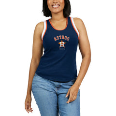 Houston Astros WEAR by Erin Andrews Women's Colorblock Racerback Tank Top Navy