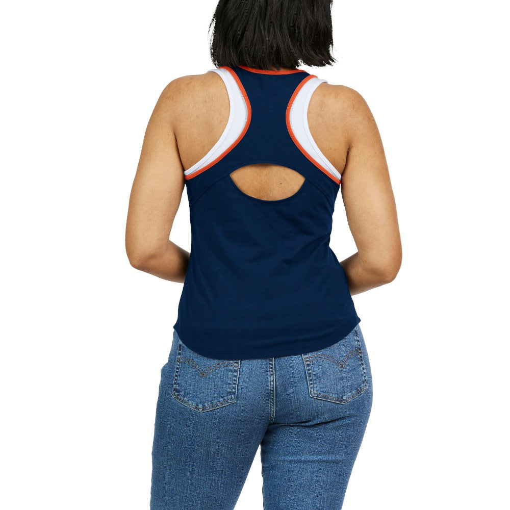 Houston Astros WEAR by Erin Andrews Women's Colorblock Racerback Tank Top Navy