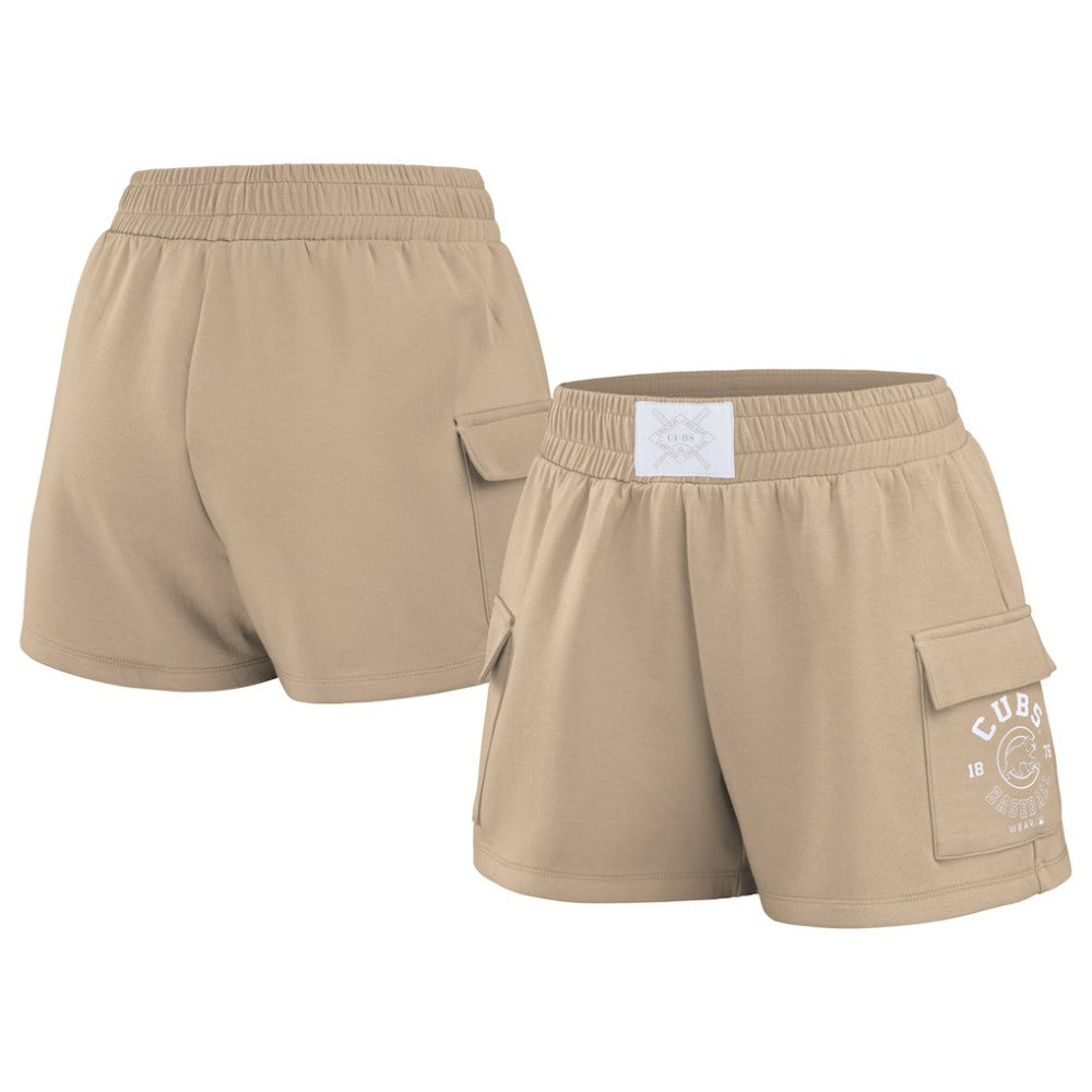 Chicago Cubs WEAR by Erin Andrews Women's Shorts Tan