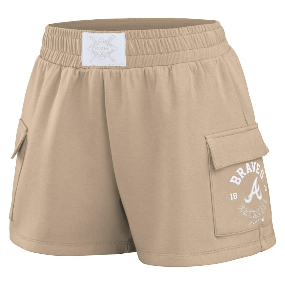 Atlanta Braves WEAR by Erin Andrews Women's Shorts Tan