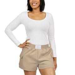 Atlanta Braves WEAR by Erin Andrews Women's Shorts Tan