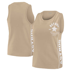 Houston Astros WEAR by Erin Andrews Women's Tonal Tank Top Tan