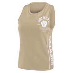 Milwaukee Brewers WEAR by Erin Andrews Women's Tonal Tank Top Tan