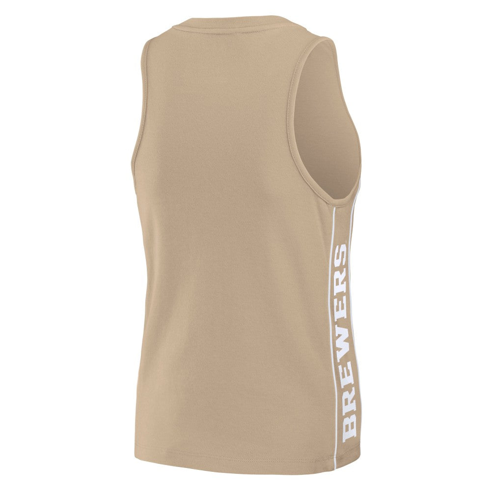 Milwaukee Brewers WEAR by Erin Andrews Women's Tonal Tank Top Tan