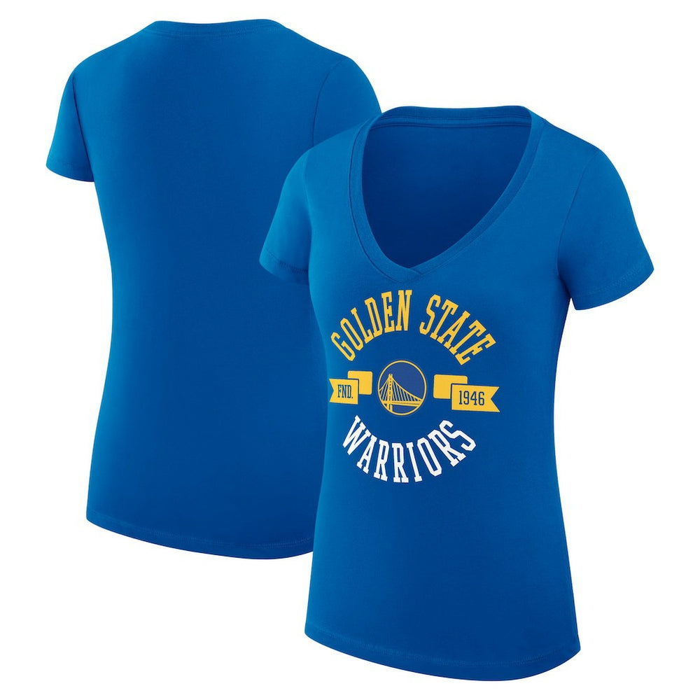 Golden State Warriors G-III 4Her by Carl Banks Women's Super-Slim Fit Lightweight Large City Logo V-Neck T-Shirt sale - Royal outlet