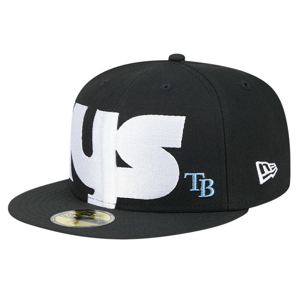 Tampa Bay Rays Checkered Undervisor 59FIFTY Fitted Hat Black