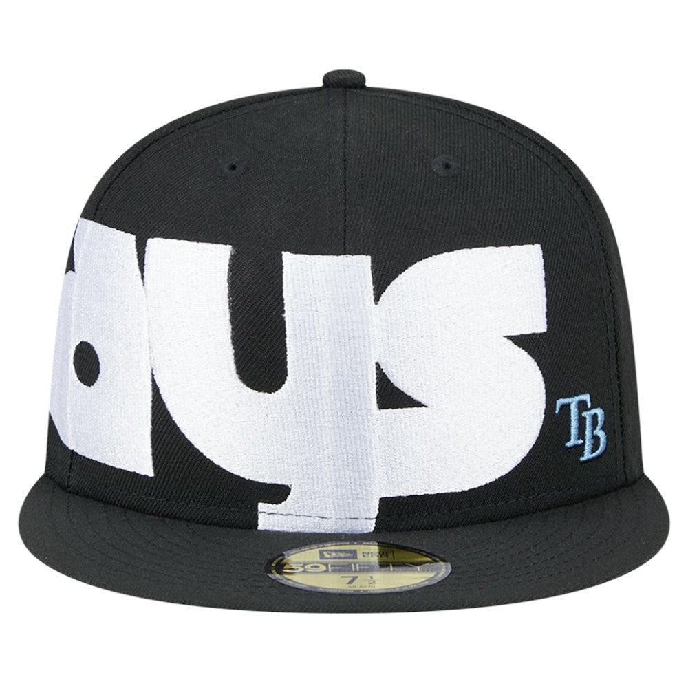 Tampa Bay Rays Checkered Undervisor 59FIFTY Fitted Hat Black
