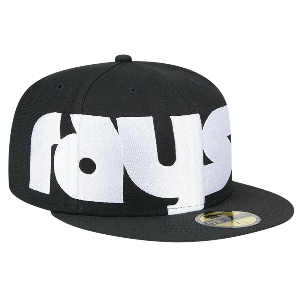 Tampa Bay Rays Checkered Undervisor 59FIFTY Fitted Hat Black