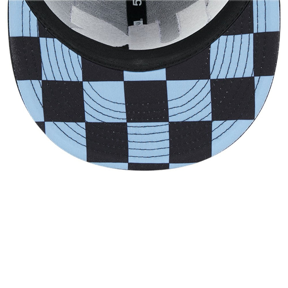 Tampa Bay Rays Checkered Undervisor 59FIFTY Fitted Hat Black