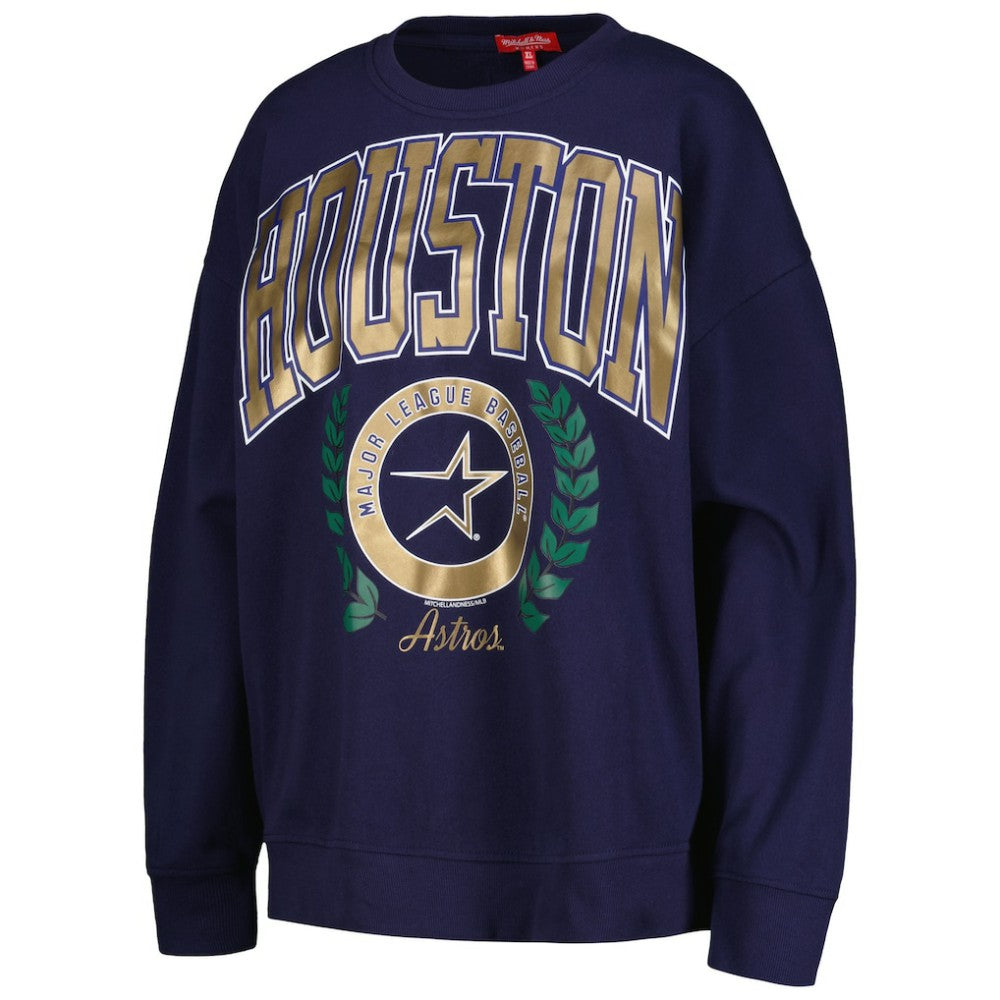 Houston Astros Women's Cooperstown Collection Logo Pullover Sweatshirt Navy
