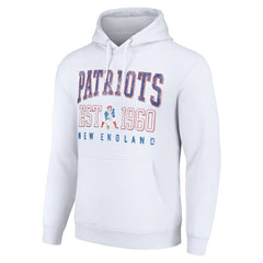 New England Patriots Starter Unisex Throwback Logo Pullover Hoodie - White discount