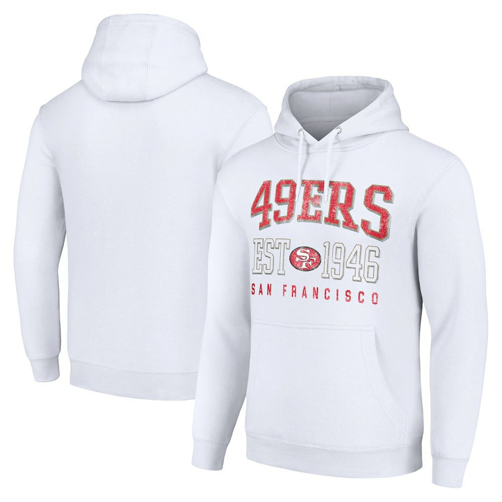 San Francisco 49ers Starter Unisex Throwback Logo Pullover Hoodie - White sale