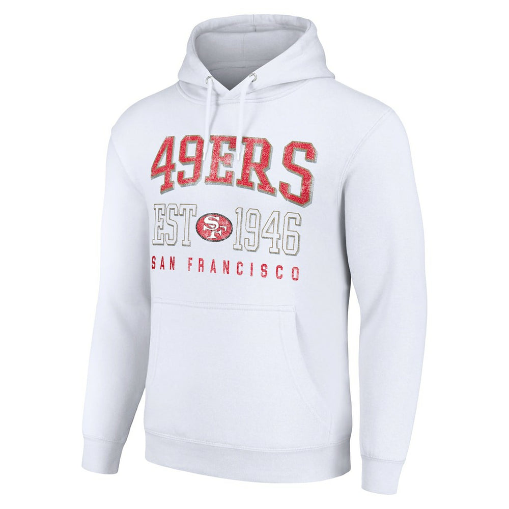 San Francisco 49ers Starter Unisex Throwback Logo Pullover Hoodie - White sale