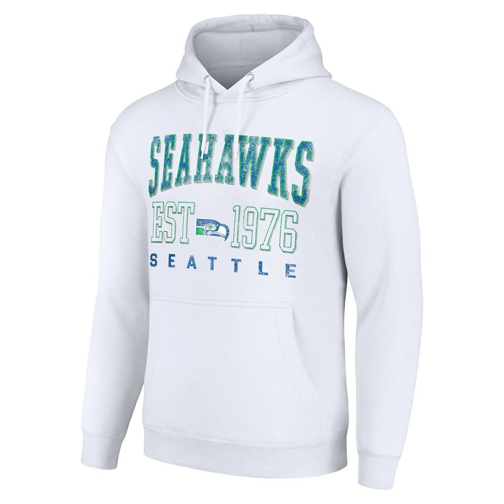 Seattle Seahawks Starter Unisex Throwback Logo Pullover Hoodie - White online