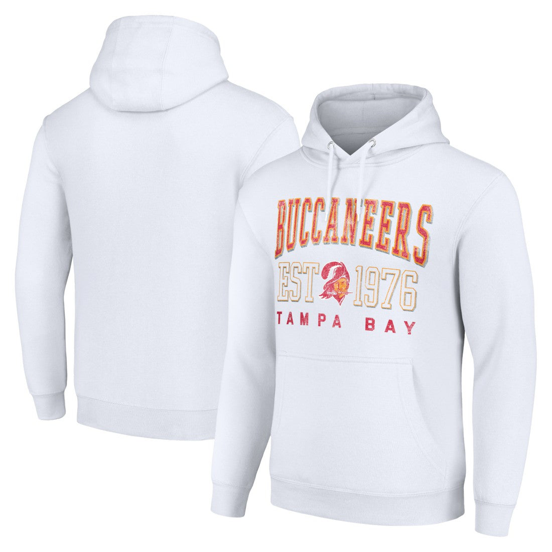 Tampa Bay Buccaneers Starter Unisex Throwback Logo Pullover Hoodie - White discount