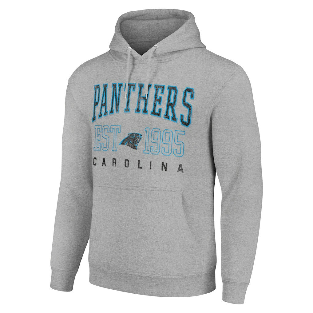 Carolina Panthers Starter Unisex Throwback Logo Pullover Hoodie - Heather Gray cheap