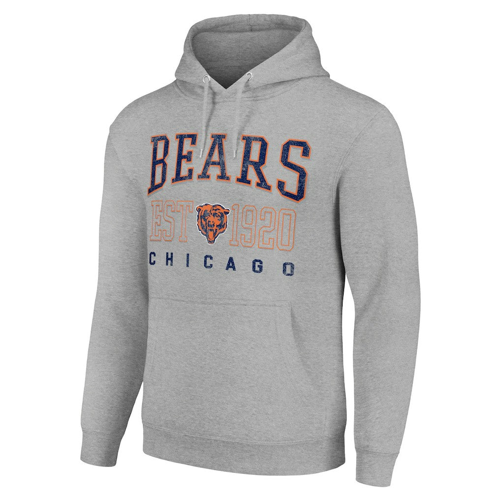 Chicago Bears Starter Unisex Throwback Logo Pullover Hoodie - Heather Gray discount
