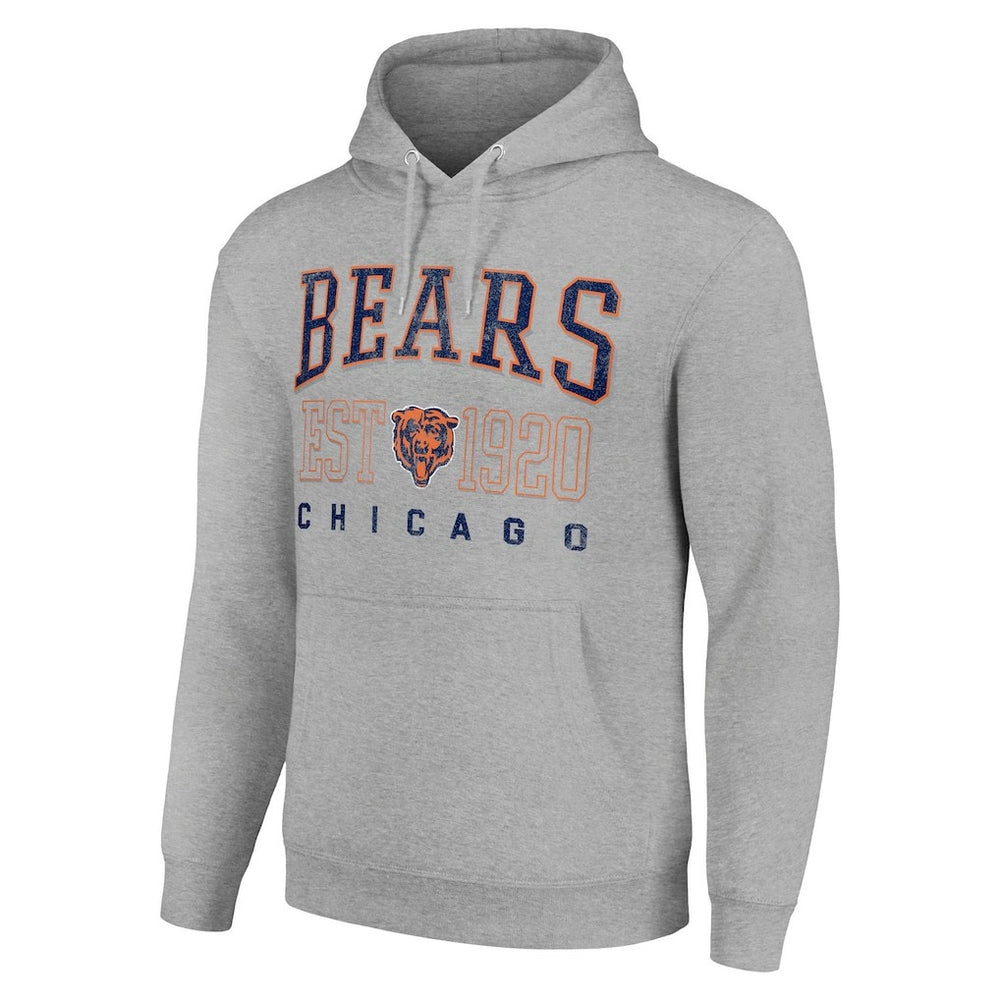 Chicago Bears Starter Unisex Throwback Logo Pullover Hoodie - Heather Gray discount
