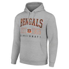 Cincinnati Bengals Starter Unisex Throwback Logo Pullover Hoodie - Heather Gray on sale