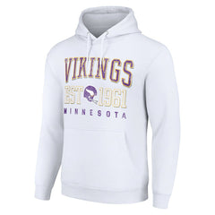 Minnesota Vikings Starter Unisex Throwback Logo Pullover Hoodie - White sale