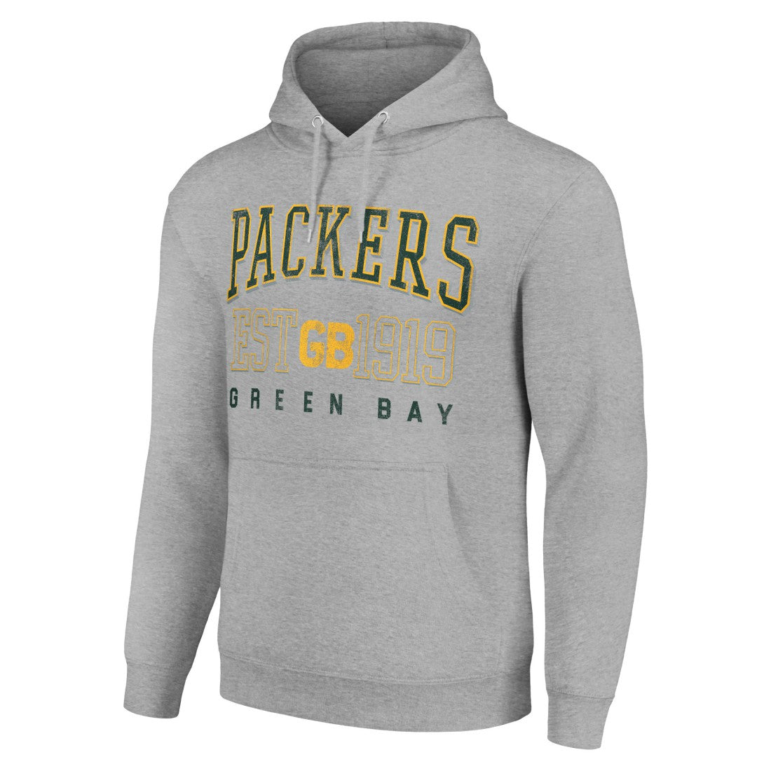 Green Bay Packers Starter Unisex Throwback Logo Pullover Hoodie - Heather Gray on sale