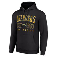 Los Angeles Chargers Starter Unisex Throwback Logo Pullover Hoodie - Black online