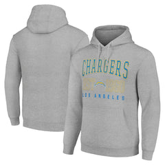 Los Angeles Chargers Starter Unisex Throwback Logo Pullover Hoodie - Heather Gray on sale