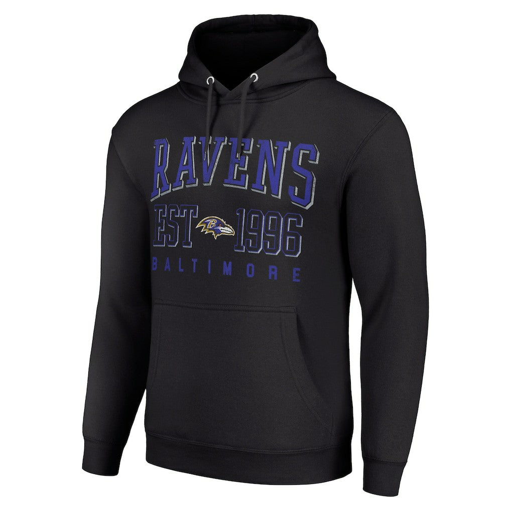 Baltimore Ravens Starter Unisex Throwback Logo Pullover Hoodie - Black discount