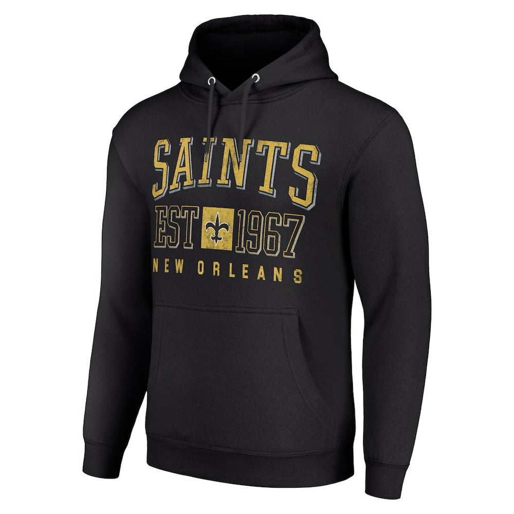 New Orleans Saints Starter Unisex Throwback Logo Pullover Hoodie - Black discount