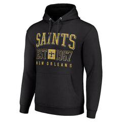 New Orleans Saints Starter Unisex Throwback Logo Pullover Hoodie - Black discount