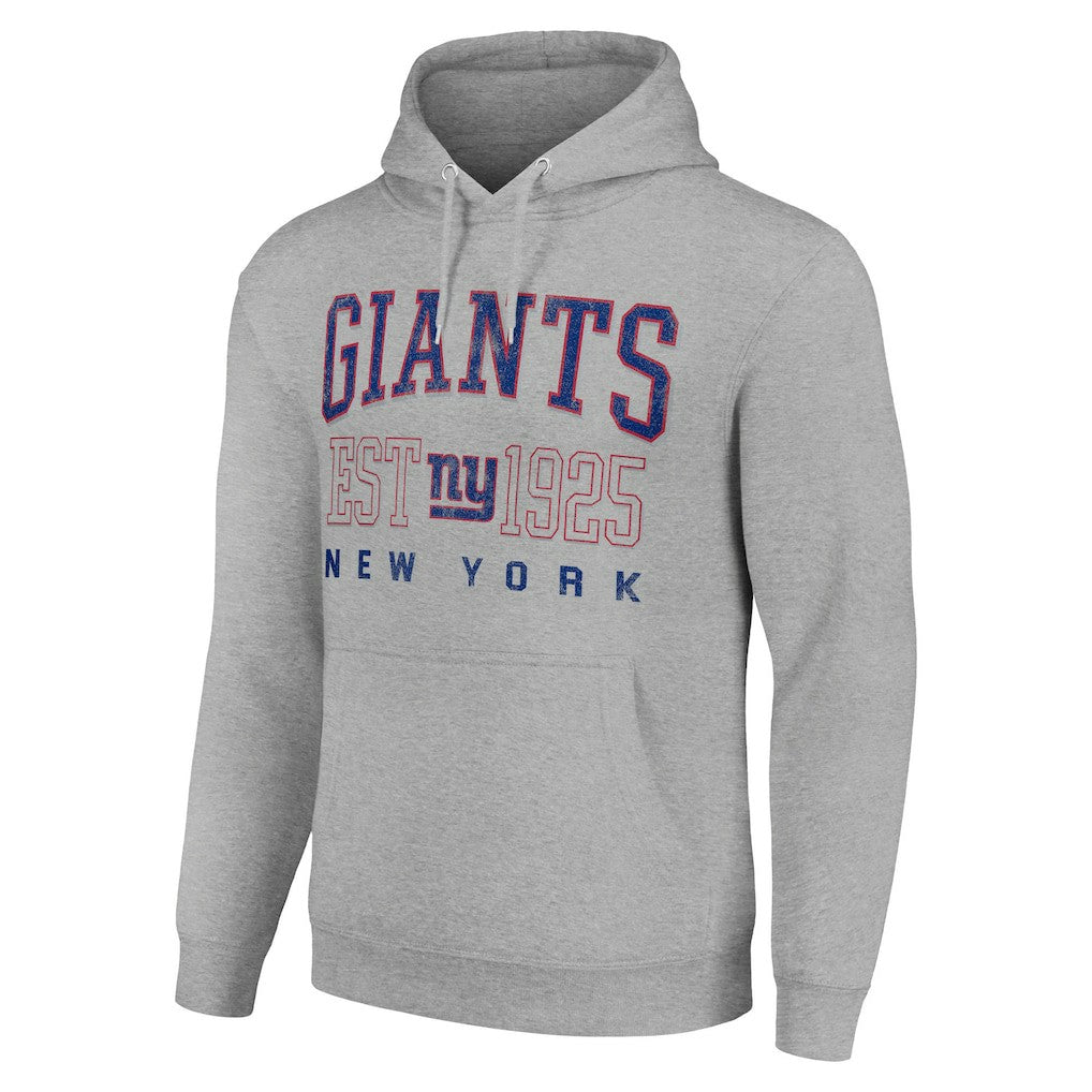 New York Giants Starter Unisex Throwback Logo Pullover Hoodie - Heather Gray online