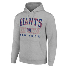 New York Giants Starter Unisex Throwback Logo Pullover Hoodie - Heather Gray online