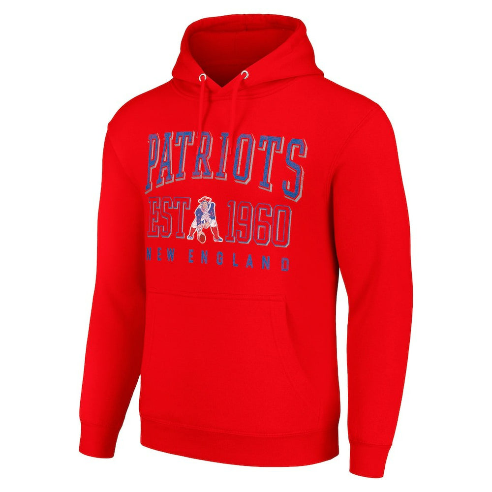 New England Patriots Starter Unisex Throwback Logo Pullover Hoodie - Red for sale