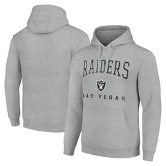 Las Vegas Raiders Starter Unisex Throwback Logo Pullover Hoodie - Heather Gray sale