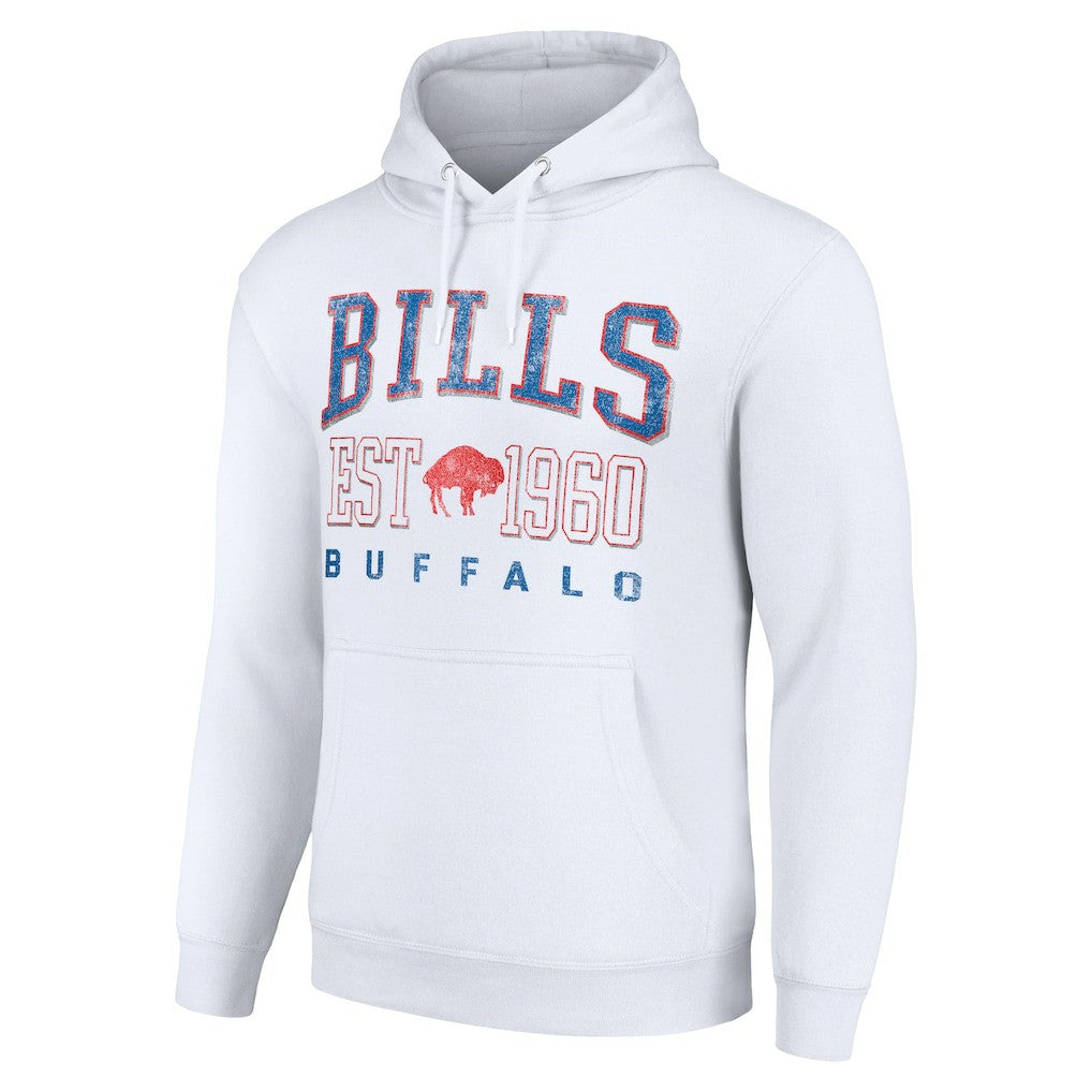 Buffalo Bills Starter Unisex Throwback Logo Pullover Hoodie - White discount