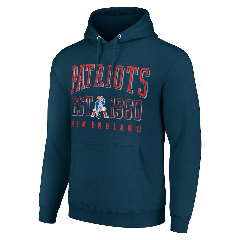 New England Patriots Starter Unisex Throwback Logo Pullover Hoodie - Navy outlet