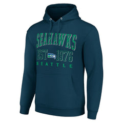 Seattle Seahawks Starter Unisex Throwback Logo Pullover Hoodie - College Navy outlet